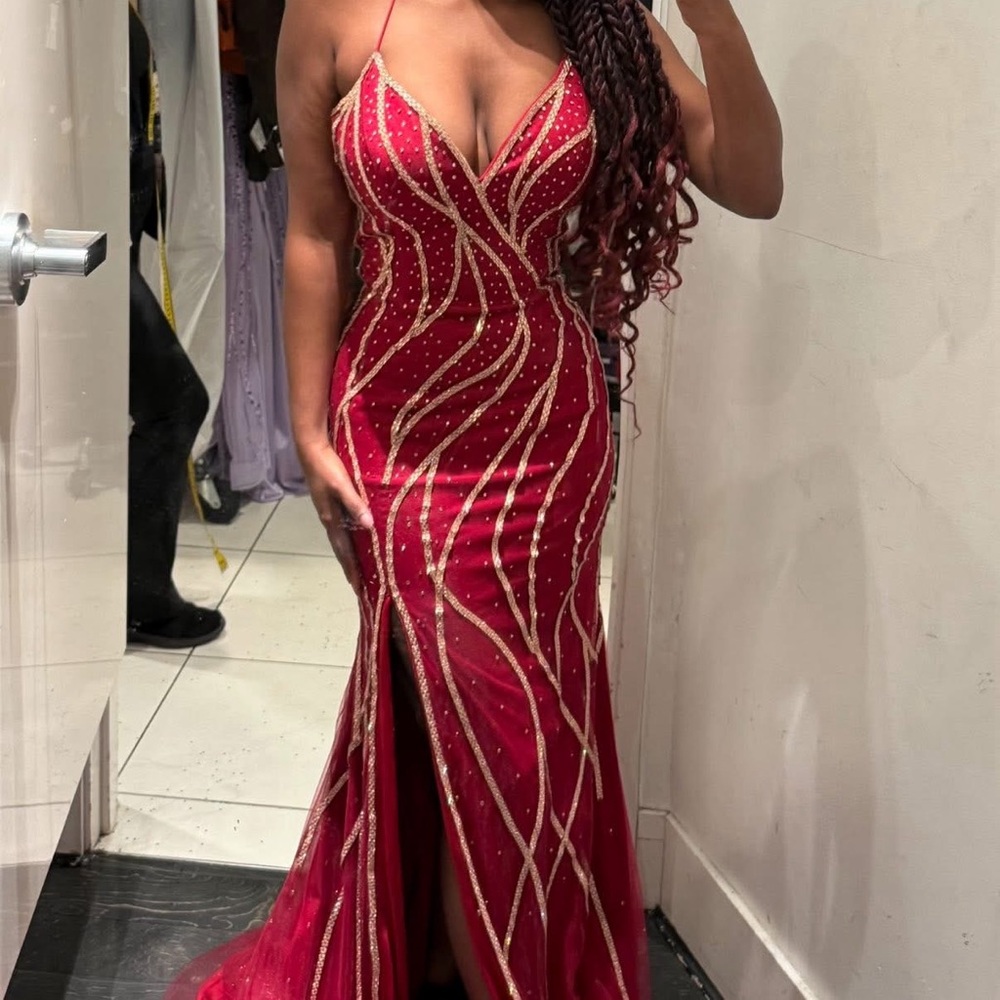 Elegant Red Evening Gown